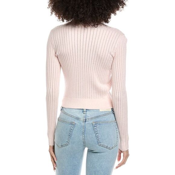 Bella Dahl Womens Fitted V-Neck Cashmere-Blend Pullover - Picture 2 of 3